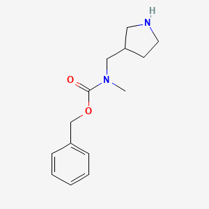 molecular formula C14H20N2O2 B596924 苄基甲基（吡咯烷-3-基甲基）氨基甲酸酯 CAS No. 1245649-33-5