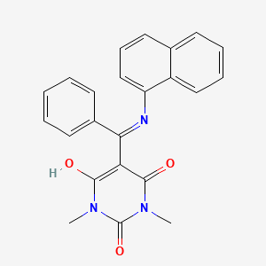 1,3-dimethyl-5-[(1-naphthylamino)(phenyl)methylene]-2,4,6(1H,3H,5H)-pyrimidinetrione