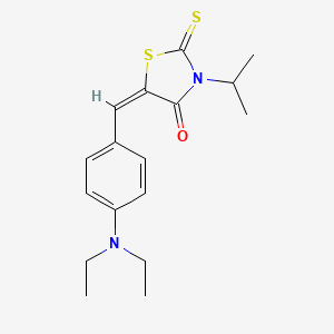 molecular formula C17H22N2OS2 B5969252 5-[4-(diethylamino)benzylidene]-3-isopropyl-2-thioxo-1,3-thiazolidin-4-one 