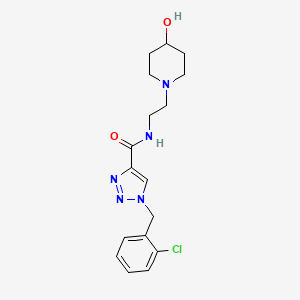 1-(2-chlorobenzyl)-N-[2-(4-hydroxy-1-piperidinyl)ethyl]-1H-1,2,3-triazole-4-carboxamide