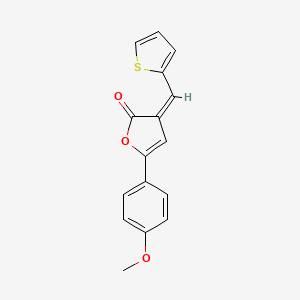 molecular formula C16H12O3S B5969272 5-(4-methoxyphenyl)-3-(2-thienylmethylene)-2(3H)-furanone CAS No. 6781-79-9