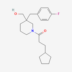 [1-(3-cyclopentylpropanoyl)-3-(4-fluorobenzyl)-3-piperidinyl]methanol