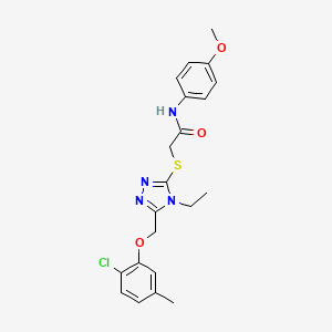 2-({5-[(2-chloro-5-methylphenoxy)methyl]-4-ethyl-4H-1,2,4-triazol-3-yl}thio)-N-(4-methoxyphenyl)acetamide