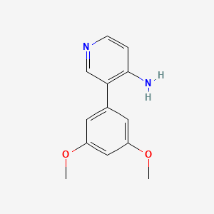 molecular formula C13H14N2O2 B596929 3-(3,5-Dimethoxyphenyl)pyridin-4-amine CAS No. 1258610-34-2