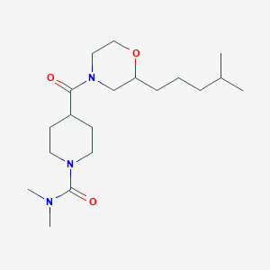 N,N-dimethyl-4-{[2-(4-methylpentyl)-4-morpholinyl]carbonyl}-1-piperidinecarboxamide