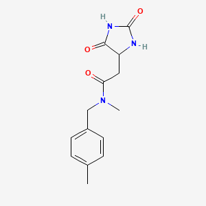 2-(2,5-dioxo-4-imidazolidinyl)-N-methyl-N-(4-methylbenzyl)acetamide