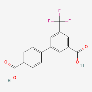 molecular formula C15H9F3O4 B596936 3-(4-Carboxyphenyl)-5-trifluoromethylbenzoic acid CAS No. 1261975-94-3