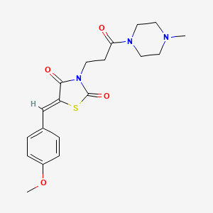 5-(4-methoxybenzylidene)-3-[3-(4-methyl-1-piperazinyl)-3-oxopropyl]-1,3-thiazolidine-2,4-dione