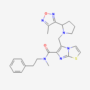 N-methyl-5-{[2-(4-methyl-1,2,5-oxadiazol-3-yl)-1-pyrrolidinyl]methyl}-N-(2-phenylethyl)imidazo[2,1-b][1,3]thiazole-6-carboxamide