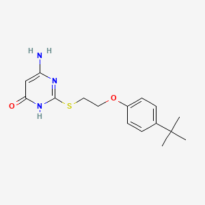 molecular formula C16H21N3O2S B5969389 6-amino-2-{[2-(4-tert-butylphenoxy)ethyl]thio}-4(1H)-pyrimidinone 