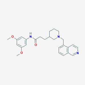 molecular formula C26H31N3O3 B5969397 N-(3,5-dimethoxyphenyl)-3-[1-(5-isoquinolinylmethyl)-3-piperidinyl]propanamide 