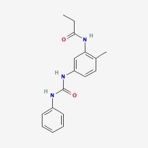 molecular formula C17H19N3O2 B5969419 N-{5-[(anilinocarbonyl)amino]-2-methylphenyl}propanamide 