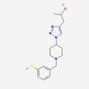 molecular formula C18H26N4OS B5969428 1-(1-{1-[3-(methylthio)benzyl]-4-piperidinyl}-1H-1,2,3-triazol-4-yl)-2-propanol trifluoroacetate (salt) 