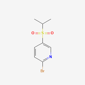 molecular formula C8H10BrNO2S B596943 2-Bromo-5-(isopropylsulfonyl)pyridine CAS No. 1245648-96-7
