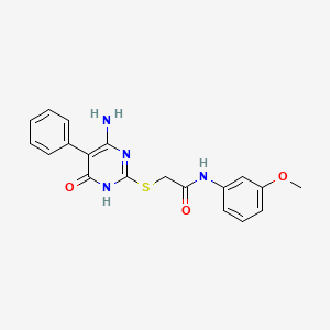 2-[(4-amino-6-oxo-5-phenyl-1,6-dihydro-2-pyrimidinyl)thio]-N-(3-methoxyphenyl)acetamide