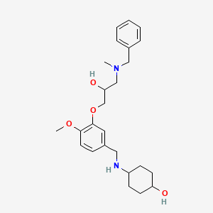 molecular formula C25H36N2O4 B5969468 trans-4-[(3-{3-[benzyl(methyl)amino]-2-hydroxypropoxy}-4-methoxybenzyl)amino]cyclohexanol 
