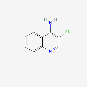 molecular formula C10H9ClN2 B596949 3-Chloro-8-methylquinolin-4-amine CAS No. 1211812-31-5