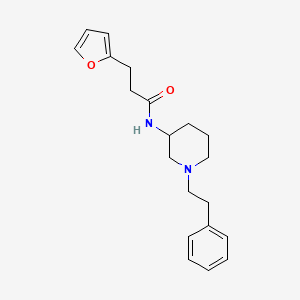 molecular formula C20H26N2O2 B5969492 3-(2-furyl)-N-[1-(2-phenylethyl)-3-piperidinyl]propanamide 