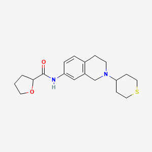 molecular formula C19H26N2O2S B5969524 N-[2-(tetrahydro-2H-thiopyran-4-yl)-1,2,3,4-tetrahydro-7-isoquinolinyl]tetrahydro-2-furancarboxamide 