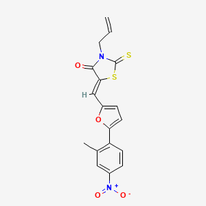 molecular formula C18H14N2O4S2 B5969540 3-allyl-5-{[5-(2-methyl-4-nitrophenyl)-2-furyl]methylene}-2-thioxo-1,3-thiazolidin-4-one CAS No. 5730-97-2