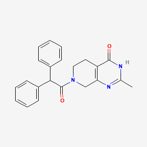 molecular formula C22H21N3O2 B5969553 7-(diphenylacetyl)-2-methyl-5,6,7,8-tetrahydropyrido[3,4-d]pyrimidin-4(3H)-one 
