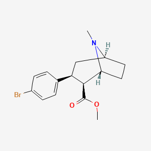 molecular formula C16H20BrNO2 B596956 Methyl (1R,2S,3S,5S)-3-(4-bromophenyl)-8-methyl-8-azabicyclo[3.2.1]octane-2-carboxylate CAS No. 135367-08-7