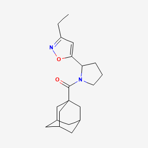 molecular formula C20H28N2O2 B5969560 5-[1-(1-adamantylcarbonyl)-2-pyrrolidinyl]-3-ethylisoxazole 
