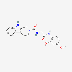 molecular formula C22H24N4O4 B5969568 N-{2-[(2,4-dimethoxyphenyl)amino]-2-oxoethyl}-1,3,4,9-tetrahydro-2H-beta-carboline-2-carboxamide 
