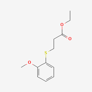 molecular formula C12H16O3S B596957 Ethyl 3-(2-methoxyphenyl)sulfanylpropanoate CAS No. 164979-75-3