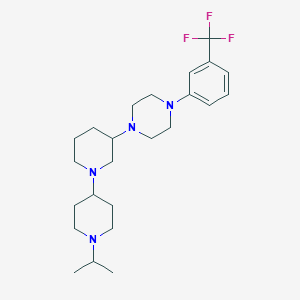 molecular formula C24H37F3N4 B5969571 1'-isopropyl-3-{4-[3-(trifluoromethyl)phenyl]-1-piperazinyl}-1,4'-bipiperidine 
