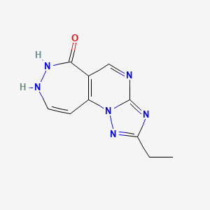 molecular formula C10H10N6O B5969573 2-ethyl-8H-[1,2,4]triazolo[5',1':2,3]pyrimido[5,4-d][1,2]diazepin-6-ol 