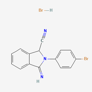 molecular formula C15H11Br2N3 B5969596 2-(4-bromophenyl)-3-imino-1-isoindolinecarbonitrile hydrobromide 