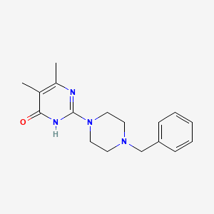 2-(4-benzyl-1-piperazinyl)-5,6-dimethyl-4(3H)-pyrimidinone