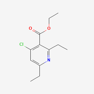 molecular formula C12H16ClNO2 B596964 Ethyl 4-chloro-2,6-diethylpyridine-3-carboxylate CAS No. 100141-64-8