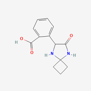 molecular formula C13H14N2O3 B596965 2-(7-氧代-5,8-二氮杂螺[3.4]辛-6-基)苯甲酸 CAS No. 1272755-83-5