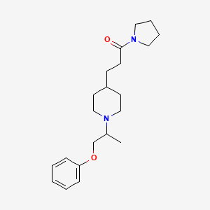 molecular formula C21H32N2O2 B5969675 1-(1-methyl-2-phenoxyethyl)-4-[3-oxo-3-(1-pyrrolidinyl)propyl]piperidine 