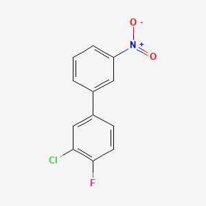 molecular formula C12H7ClFNO2 B596969 2-Chloro-1-fluoro-4-(3-nitrophenyl)benzene CAS No. 1355247-49-2