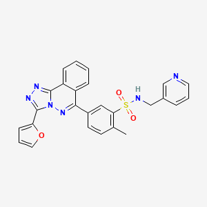 molecular formula C26H20N6O3S B5969692 5-[3-(2-furyl)[1,2,4]triazolo[3,4-a]phthalazin-6-yl]-2-methyl-N-(pyridin-3-ylmethyl)benzenesulfonamide 