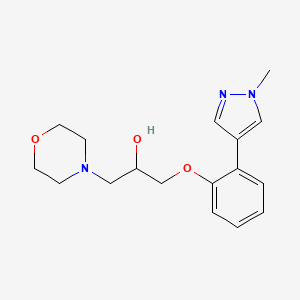 molecular formula C17H23N3O3 B5969697 1-[2-(1-methyl-1H-pyrazol-4-yl)phenoxy]-3-morpholin-4-ylpropan-2-ol 