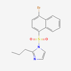 molecular formula C16H15BrN2O2S B5969706 1-[(4-bromo-1-naphthyl)sulfonyl]-2-propyl-1H-imidazole 