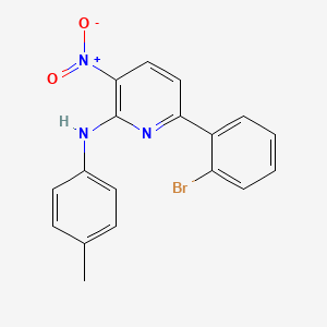 molecular formula C18H14BrN3O2 B596973 6-(2-bromophenyl)-3-nitro-N-p-tolylpyridin-2-amine CAS No. 1206676-88-1