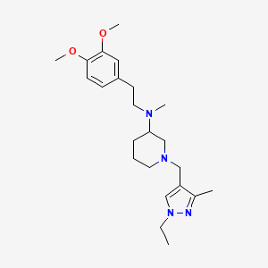 molecular formula C23H36N4O2 B5969730 N-[2-(3,4-dimethoxyphenyl)ethyl]-1-[(1-ethyl-3-methyl-1H-pyrazol-4-yl)methyl]-N-methyl-3-piperidinamine 