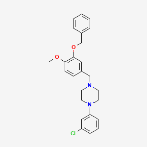molecular formula C25H27ClN2O2 B5969737 1-[3-(benzyloxy)-4-methoxybenzyl]-4-(3-chlorophenyl)piperazine 
