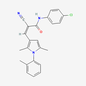 molecular formula C23H20ClN3O B5969754 N-(4-chlorophenyl)-2-cyano-3-[2,5-dimethyl-1-(2-methylphenyl)-1H-pyrrol-3-yl]acrylamide 