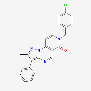 molecular formula C23H17ClN4O B5969755 7-(4-chlorobenzyl)-2-methyl-3-phenylpyrazolo[1,5-a]pyrido[3,4-e]pyrimidin-6(7H)-one 