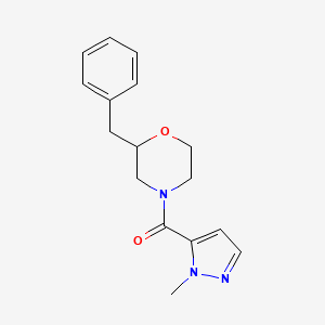 molecular formula C16H19N3O2 B5969773 2-benzyl-4-[(1-methyl-1H-pyrazol-5-yl)carbonyl]morpholine 