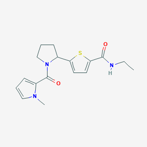 molecular formula C17H21N3O2S B5969785 N-ethyl-5-{1-[(1-methyl-1H-pyrrol-2-yl)carbonyl]-2-pyrrolidinyl}-2-thiophenecarboxamide 