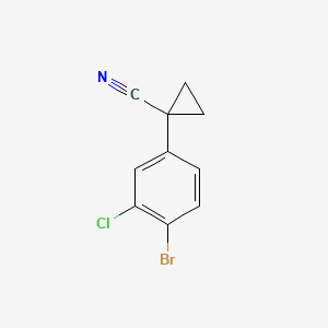 1-(4-Bromo-3-chlorophenyl)cyclopropane-1-carbonitrile