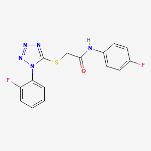 N-(4-fluorophenyl)-2-{[1-(2-fluorophenyl)-1H-tetrazol-5-yl]thio}acetamide