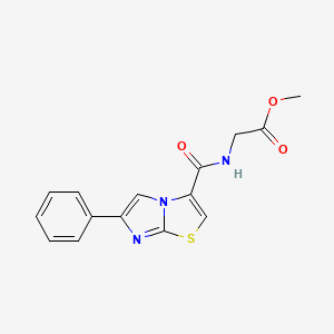 molecular formula C15H13N3O3S B5969804 methyl N-[(6-phenylimidazo[2,1-b][1,3]thiazol-3-yl)carbonyl]glycinate 